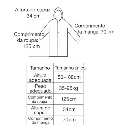 Kit 2 Capas De Chuva Reforçada EVA Adulto Unissex Para Show Evento