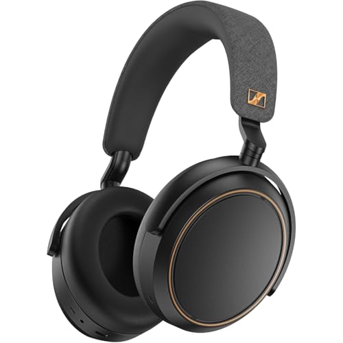 Sennheiser MOMENTUM 4 Wireless Noise Cancelling Headphones Bluetooth Headset for Crystal-Clear Calls with Adaptive Noise Cancellation, Up To 60HR Playtime, Folding Design, Black/Copper
