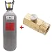 Produktbild 10 kg CO2 Steigrohr Flasche + Sodastream Fülladapter - gefüllt mit Lebensmittel Kohlendioxid/Kohlensäure - Fabrikneue Eigentumsflasche Made in Germany - von Gase Dopp - hergestellt in Deutschland