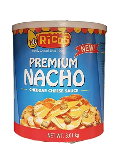 New Ricos Premium Nacho Cheddar Cheese Sauce 3kg Tin Suitable for Home Professional Chefs & Restaurants