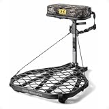 Hawk Hang-On Tree Stands – Durable, Comfortable Deer Hunting Platforms with Safety Harness Systems, Grey Finish, XL