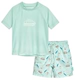 Playshoes Jungen Zweiteiler Rash-Guard-Set, Surf-Bus Shorts, 86-92