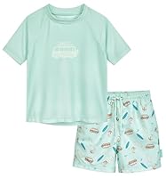 Playshoes Jungen Zweiteiler Rash-Guard-Set, Surf-Bus Shorts, 98-104