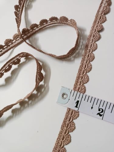 Image of Swag White Cotton Trim Laces and Borders Material for Saree Border, Suit, Kurta, Dupatta, Blouse, Gown, Lehenga & Neckline (Beige, 9 Meter)
