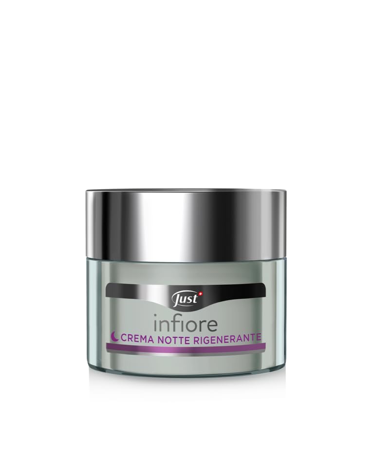 Just regenerujący krem do twarzy InFiore na noc, 50 ml, kompaktowy, tonizujący z dziką lawendą gwiazdą i różą alpejską