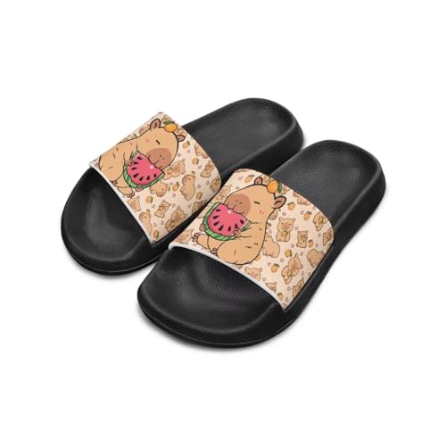 Image of Unisex Slides for Girls Boys Comfortable Slippers Slides Non-slip Shower Shoes House Fashion Thick for Indoor & Outdoor Gifts