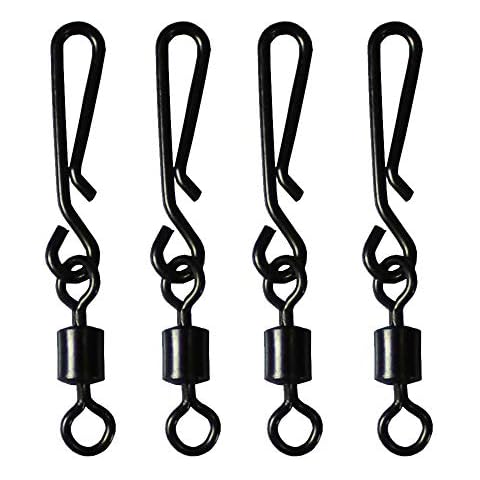 50pcs Rolling Swivel with Hanging snap Fishing Tackle fishhooks Connector (50pcs 8#) Cover