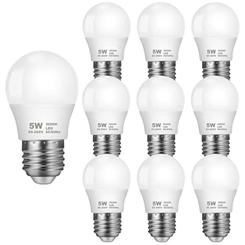 10 x E27 LED Light Bulb 5W Equivalent to 40W 3000K Warm White CRI>80 Non Flickering Non-Dimmable Cover