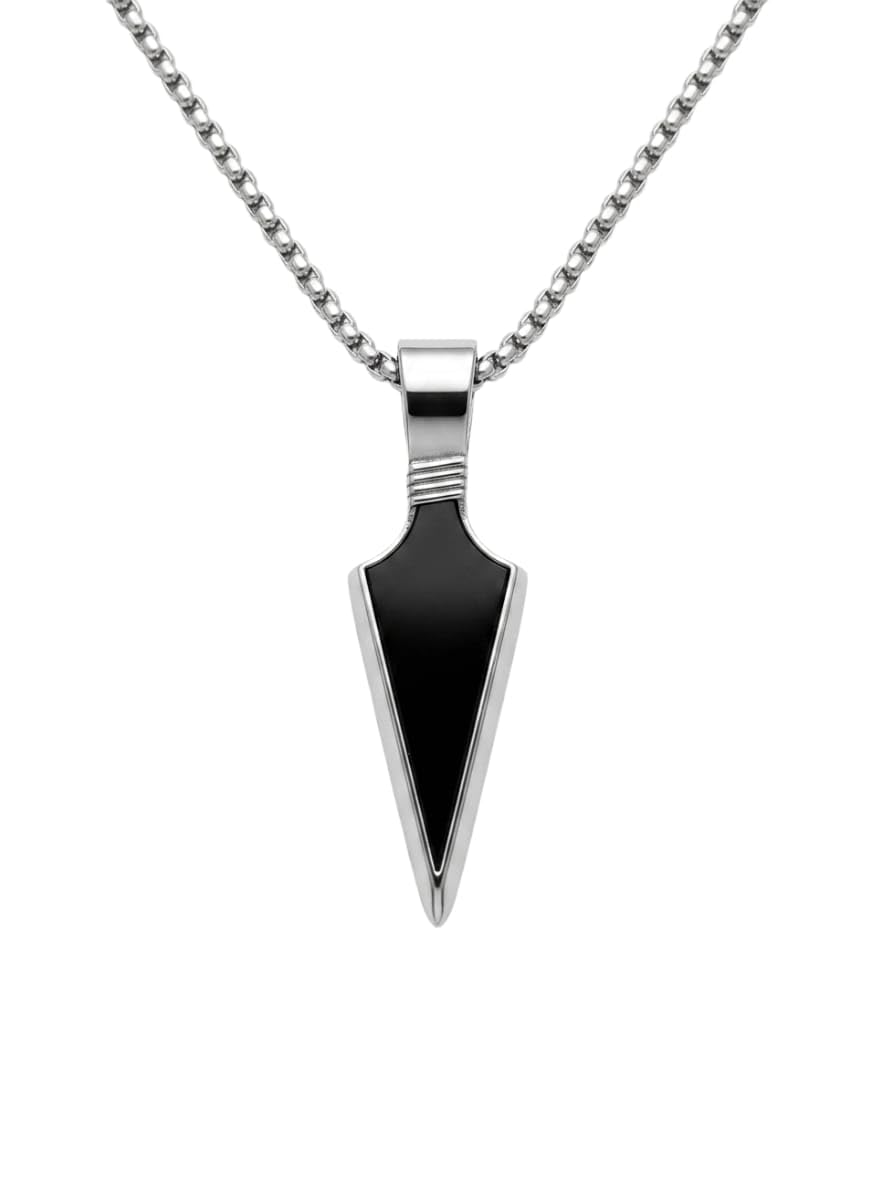 Generic Men's Stainless Steel Arrowhead Pendant Necklace - Image 1