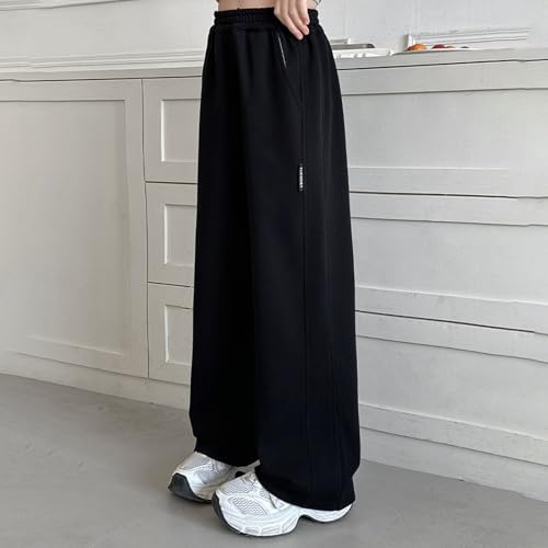 Baggy Sweatpants for Teen Girls Oversized Wide Leg Loose Sweat Pants Elastic Waist Drawstring Athletic Casual Joggers2