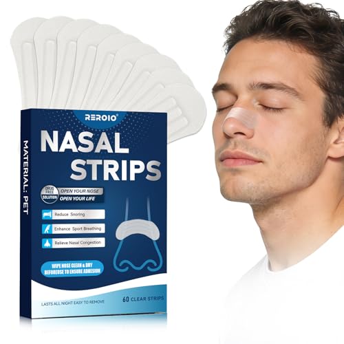 REROIO Nasal Strips for Snoring – Comfortable Nose Strips for Breathing,Anti Snoring...