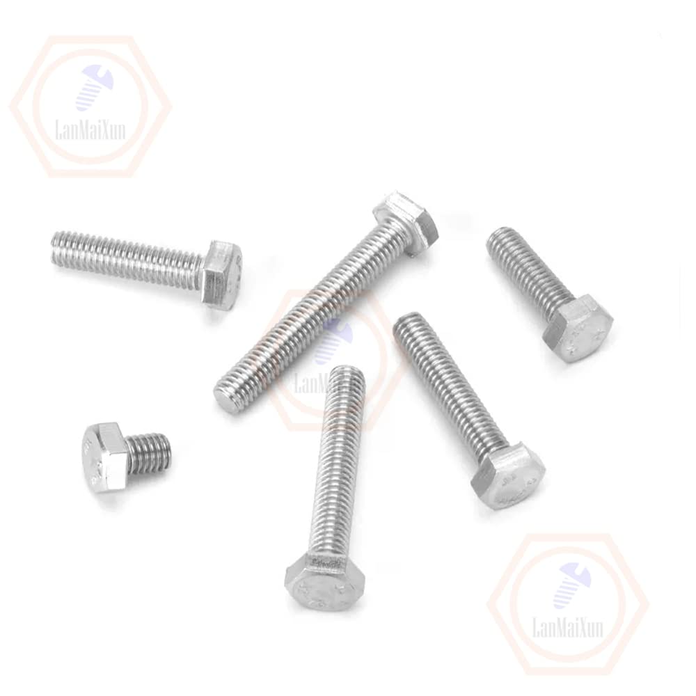 25 piezas 1/4-28×5/8 Tornillos de cabeza hexagonal de acero inoxidable 304 de fabricación británica y estadounidense, tornillos hexagonales, pernos hexagonales