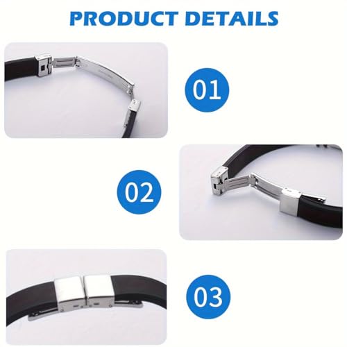 Personalized Medical Alert ID Bracelets - Silicone Custom Name ID Engraved Medic Info for Men Women3