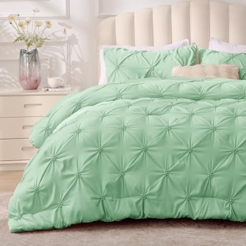 Image of BEDELITE King Comforter Set Sage-Green,Lightweight & Soft Comforter