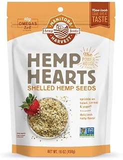 Manitoba Harvest Hemp Hearts Raw Shelled Hemp Seeds, Natural, 1 Pound (Pack of 2) vmI#di