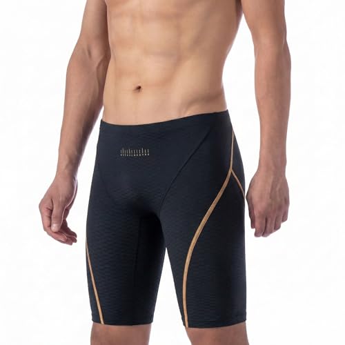 MY KILOMETRE Maillot de Bain Homme Jammer – Cuissard de Natation Résistant au Chlore, Sèche Rapidement, Cordon de Serrage pour Entraînement & Compétition, UPF 50+