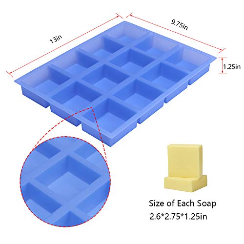 Silicone Molds For Soaps 4Oz, Square Soap Molds For Soap Making, Flexible Silicone Resin Mold For Homemade Craft #TOP1