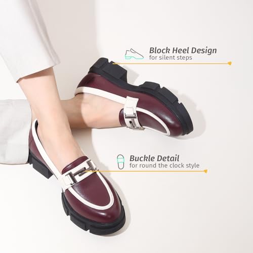 Image of YOHO Stella Loafers for Women | Comfortable & Stylish Chunky Sole Bellies | Fashion Moccasins with Footpharma Footbed | Slip-on for Casual & Formal Wear | 001