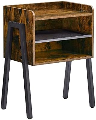 Table Bedside table furniture with 2 tiers open storage compartment for bedroom living room (Color : A, Size