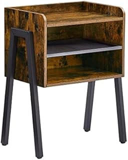 Table Bedside table furniture with 2 tiers open storage compartment for bedroom living room (Color : A, Size