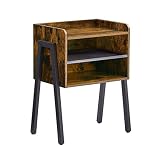 JYDQM Bedside Table Furniture with 2 Tiers Storage Compartment for Bedroom Living Room