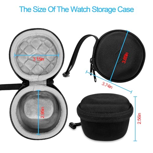 Tiswell Hard Watch Case Travel for Rolex, Single Smart Watch Cases for Men and Women, Portable Storage Box for Sports, Business Trips and Travel, Hard EVA Protective Case Waterproof, Black