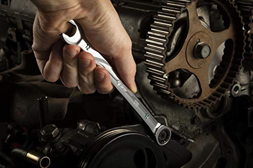 Sata 7-Piece Metric 120P Professional Combination Ratcheting Wrench Set With Universal Spline Drive And 120 Opening Positions, 8Mm To 18Mm - St08043U #TOP6