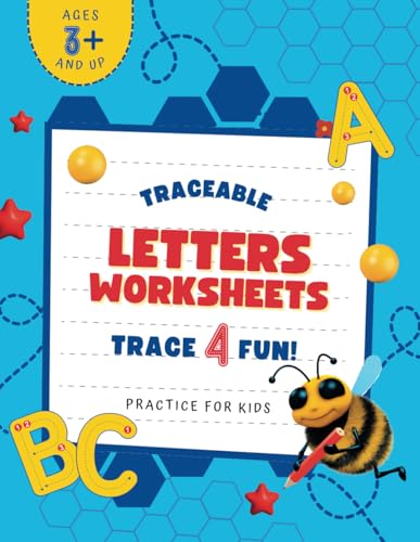 Traceable Letters Worksheets: Alphabet Letters, Numbers & Shapes Tracing Worksheets
