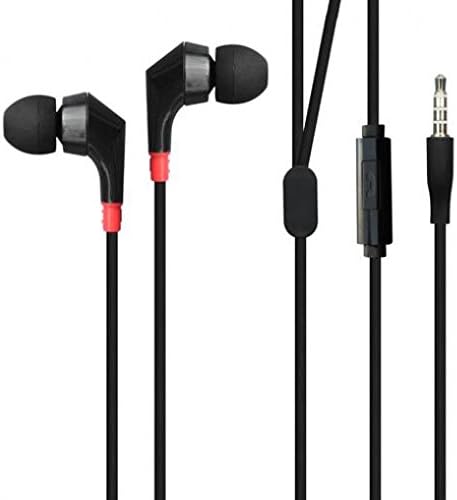 LG V20 Compatible Superior Hi-Fi Sound Earbuds Handsfree Earphones Mic Headphones Headset Earpieces in-Ear Wired 3.5mm [Black]
