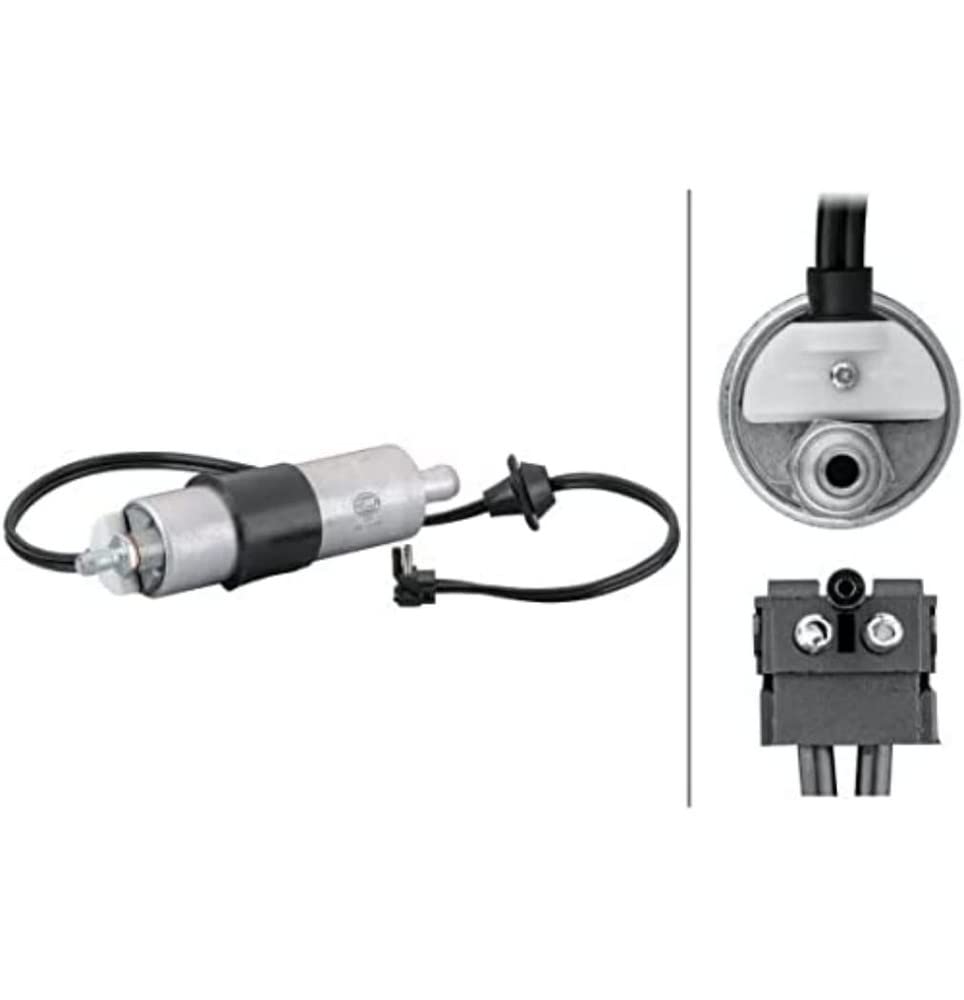 HELLA 8TF 358 146-291 Fuel Pump - Electric - 2-pin connector - with cable set, Multi