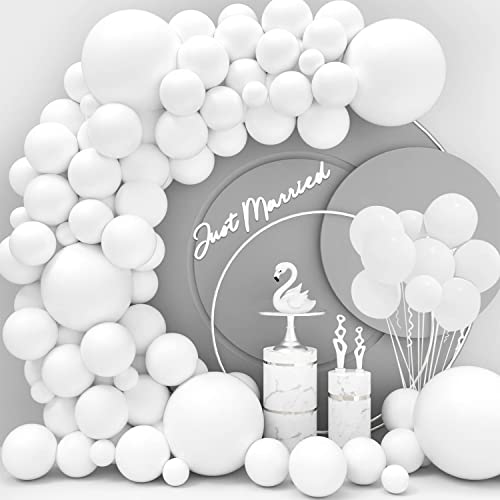 Image of Party Propz White Balloons for Decoration - Pack of 50 Pcs White Balloon | Metallic Balloons for Decoration | Balloons for Birthday | Baby Shower Decorations (Latex)