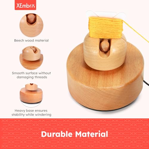 image for XEmbro Electric Embroidery Floss Bobbin Winder - Beech Embroidery Flos