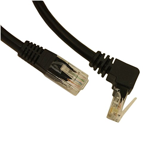 Cable Ethernet Cat6 25ft con conector RJ45 ángulo negro miniatura 2