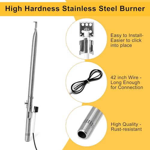 Image of Grill Replacement Parts for Charbroil Advantage 6 Burner 463240115, 466240115, 466235816, Cast Iron Grill Grates, Heat Plates Tents, Burners and Igniters for Char-Broil Advantage 463240115