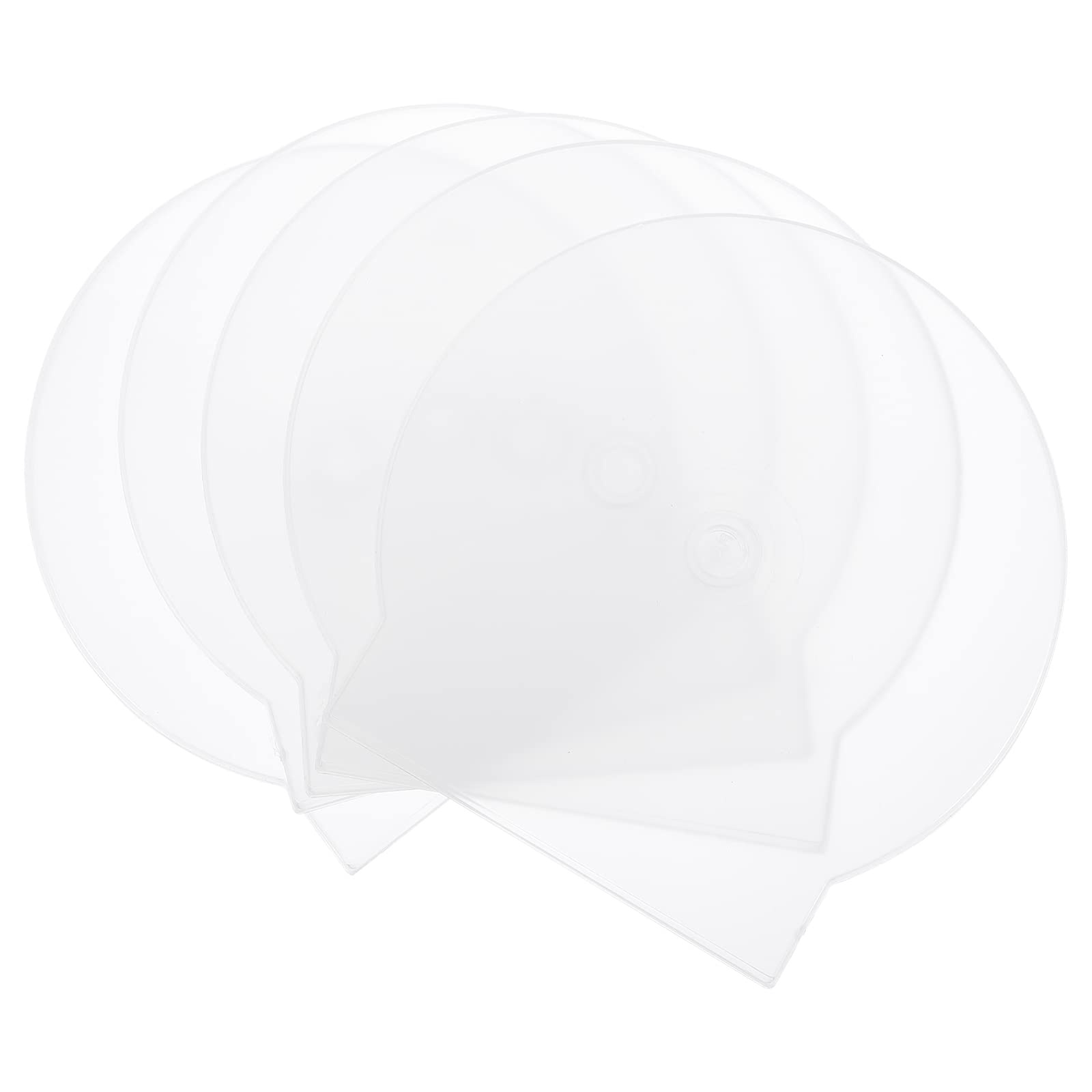 LIFKOME 15pcs CD DVD Case Jewel Case DVD Storage Disk Refill Plastic CD Sleeve Cover Round Stand Holder Disc Case for CD DVD VCD Protection Replacement