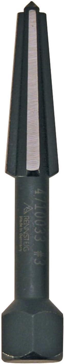 Rennsteig 9R 471 003 3 Screw Extractor Double Edge, Size 3, Black