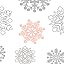 Pink/Grey Snowflakes