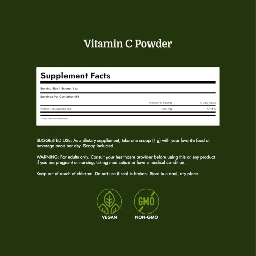 Swanson Vitamin C Pure Ascorbic Acid Powder