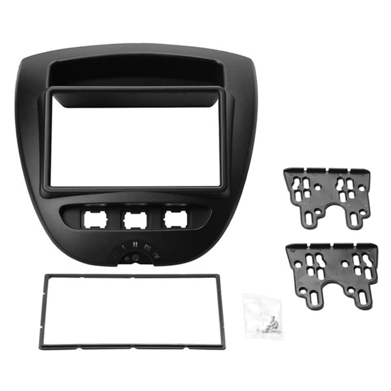 sound-way - Kit Montaje Autoradio, Marco 2 DIN Radio para Coche, Adaptador Compatible con Citroen C1, Peugeot 107, Toyota Aygo