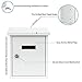 SereneLife SLMAB01 Weatherproof Wall Mount Mailbox-Outdoor Galvanized Metal Key Large Capacity, Commercial Rural Home Decorative & Office Business Parcel Box Package Drop Slot Secure Lock, White