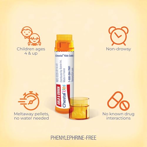 Chestal Kids Cold & Cough Pellets for Nasal & Chest Congestion, Fitful Cough, Sneezing, Occasional Minor Sore Throat, and Runny or Stuffy Nose - 2 Count (160 Pellets) - image 3
