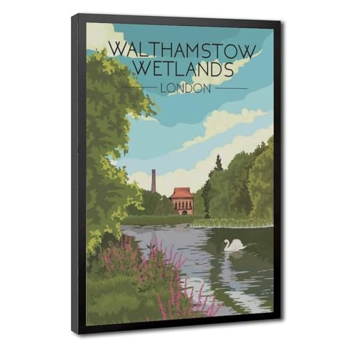 Poster Walthamstow Wetlands London en toile 30x45 cm pour salon