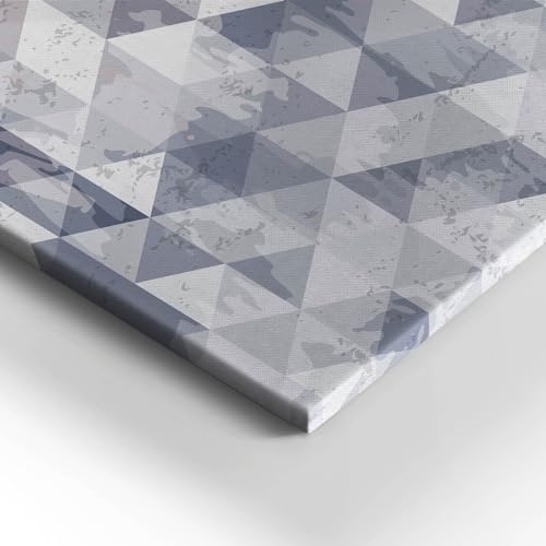 Tableau photo sur toile 60x40cm motif géométrique à triangles Wallfluent - 3