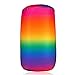 Focustree Squish Microbead Pillow Neck Lumbar Body Sopport Microbead Bolster 7 * 12Inches Travel Pillows for Chair Sleeping Car Seat Emotional Colorful Dormroom Accessory (Rainbow)