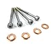 Produktbild 4 x Kraftstoff Einspritzdüse Kupfer Dichtungsring + 4 x Injektor Halterung, 6110170060, a0009902907