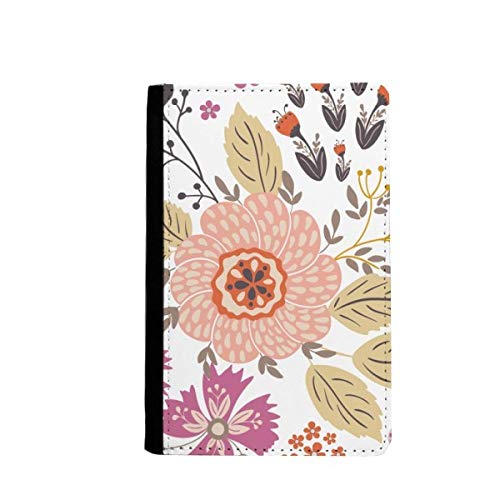 Étui portefeuille de voyage pour passeport imprimé dahlia multicolore format classique