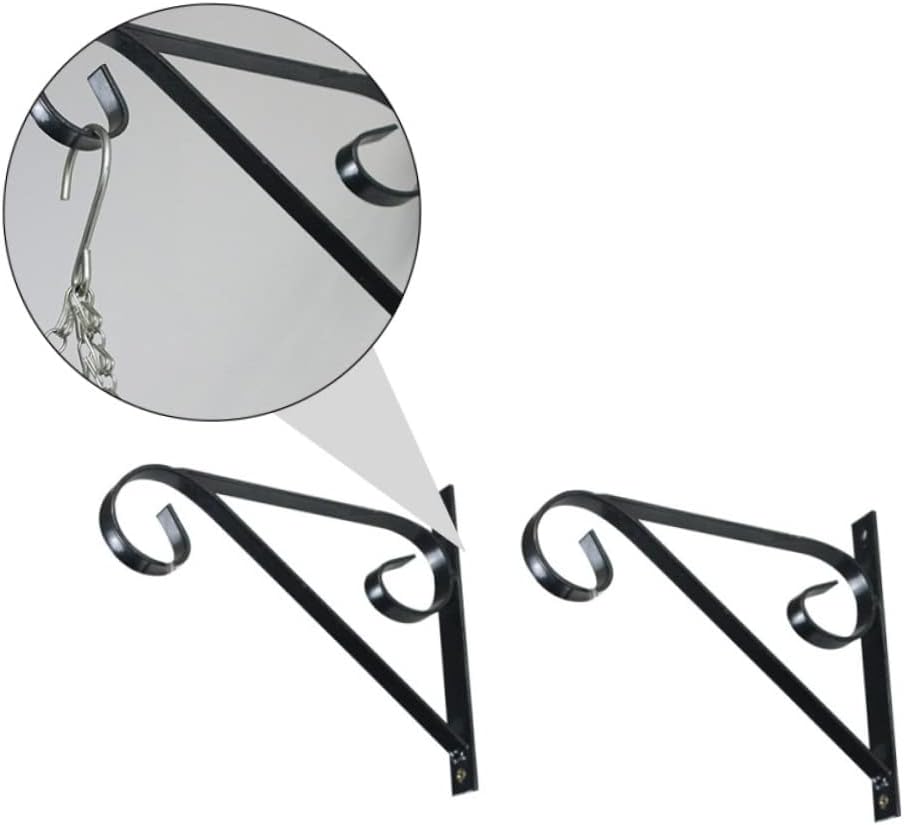 4pcs Iron Flowerpot Wall Brackets Rustic Plant Hangers for Home and Garden Easy Installation Space-Saving Design Flower Shelf for Bonsai Pots