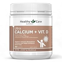 Healthy Care Ultra Calcium + Vitamin D - Provides Enhanced Bone Health and Strength - Premium Quality Dietary Supplement - 150 Tablets
