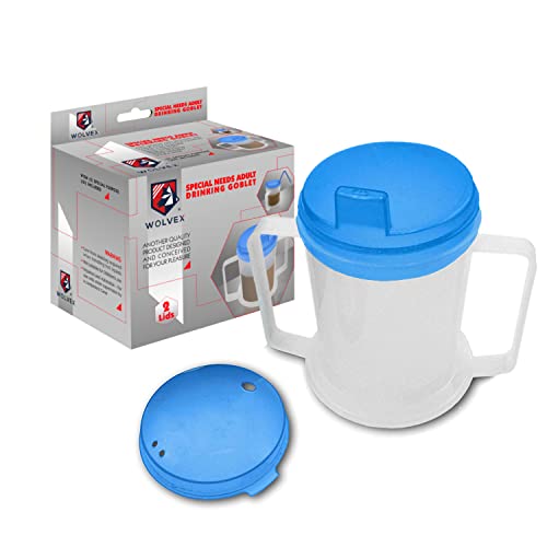 Wolvex 350ML Adult Beaker with Handles & Anti-Spill Lids