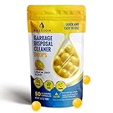 Garbage Disposal Cleaner and Deodorizer Drops- [[50-Count]] Lemon Zest Scented Kitchen Sink Freshener Pods & Drain Odor Eliminator Disposer Care Balls by Bastion